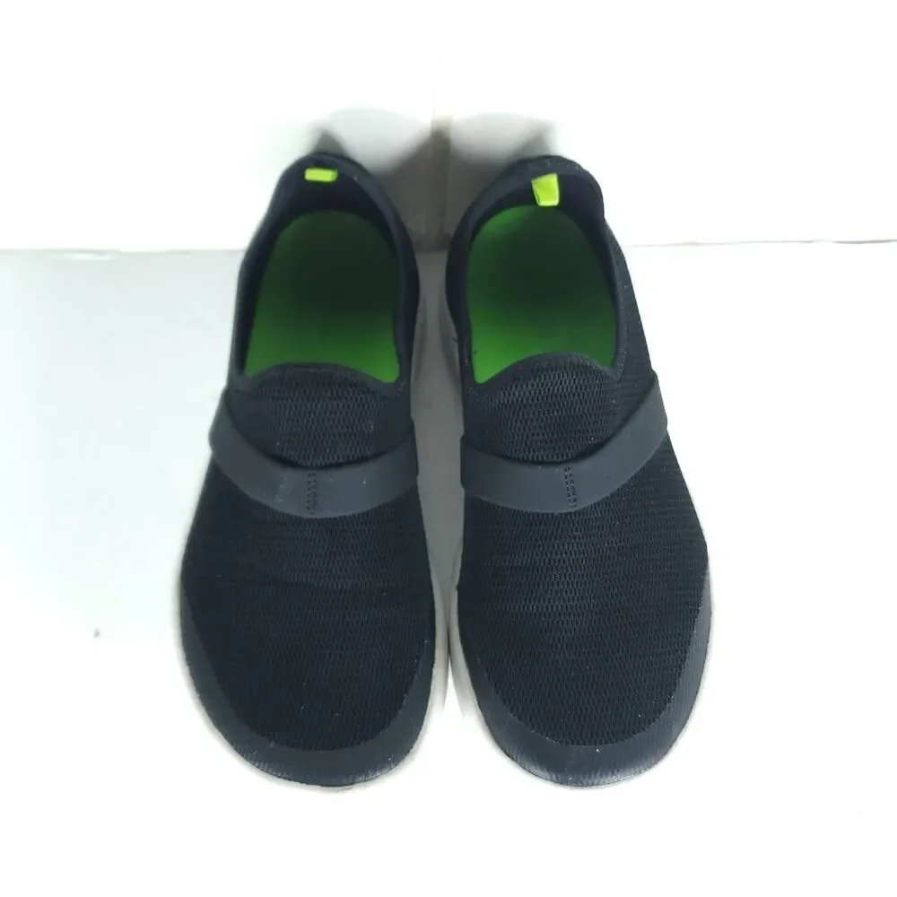 Oofos Women's OOmg EeZee Recovery US 10 Mesh Black Slip On Low Sneakers Shoes